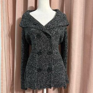 Double-Breasted Y2K Cardigan Sweater